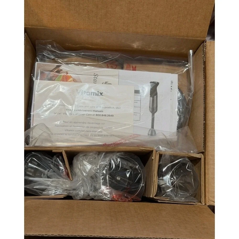 Vitamix Immersion Blender Bundle VM0219 625W Stainless Steel Whisk Chopper Jar